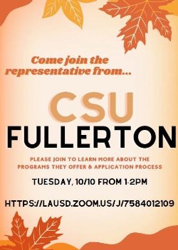CSU Fullerton Programs & Application process.